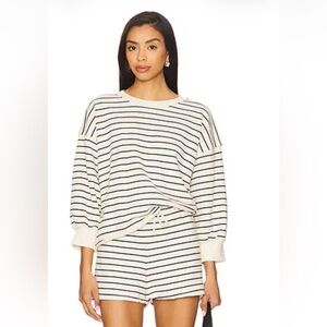 perfectwhitetee stripe sweatshirt